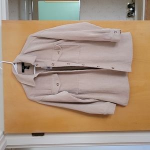 Textured high-low shacket